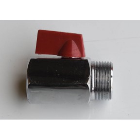 Mini ball valve chrome plated screwed bsp m/f
